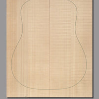 Premium bookmatched Sitka spruce soundboard with tight grain patterns and crisp articulation.