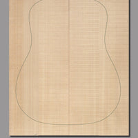 Sitka spruce guitar top, bookmatched for a refined aesthetic and well-balanced sound projection.