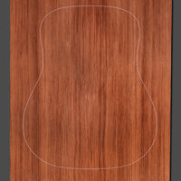 Redwood soundboard with a deep, warm color and straight grain pattern, offering superior resonance and tonal complexity.