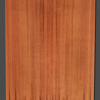 Redwood guitar soundboard with straight grain and marked outline, offering rich tonal warmth and sustain