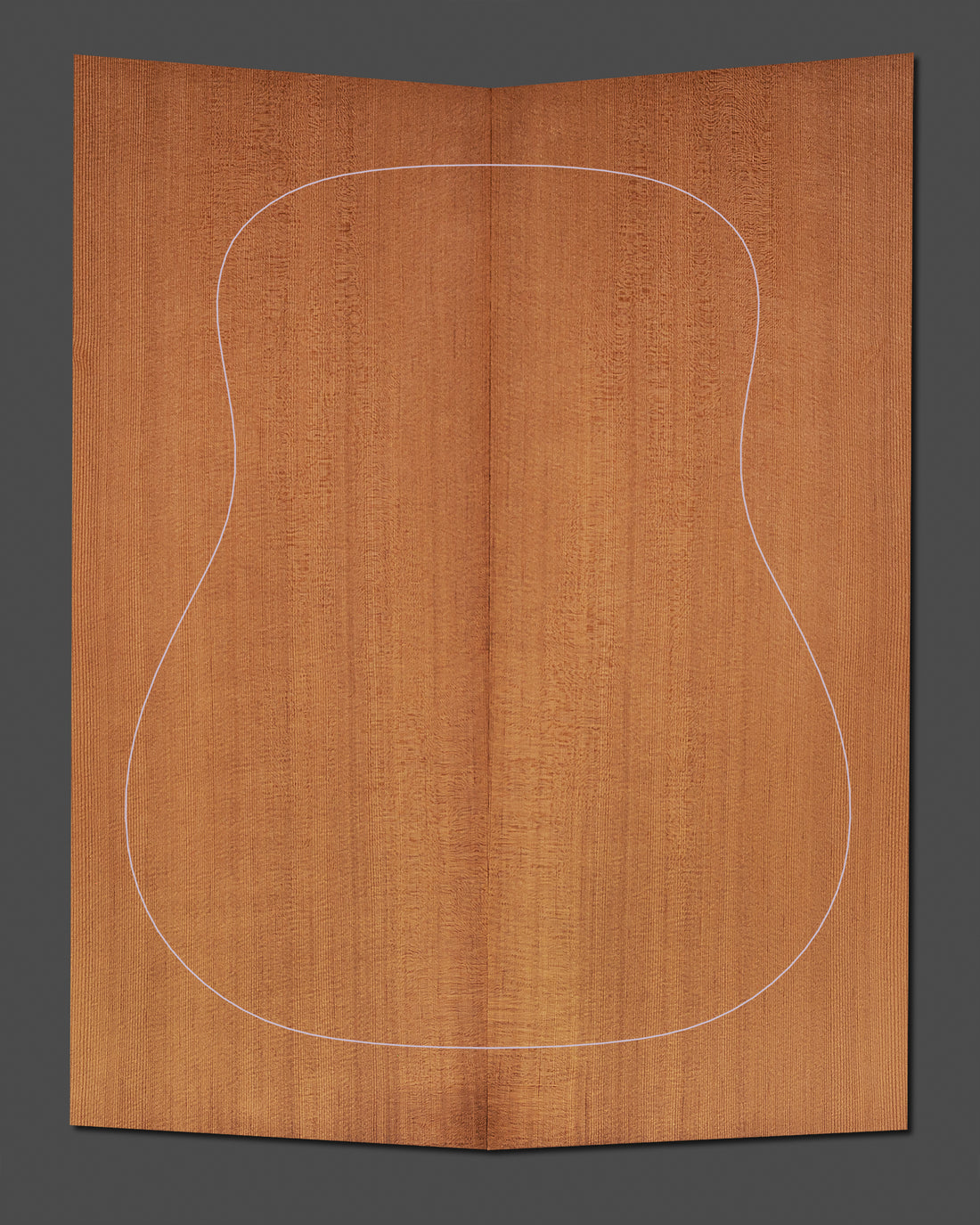 Thermally modified tonewood soundboard with fine grain structure, enhancing stability and resonance. Ideal for premium acoustic guitar tops.