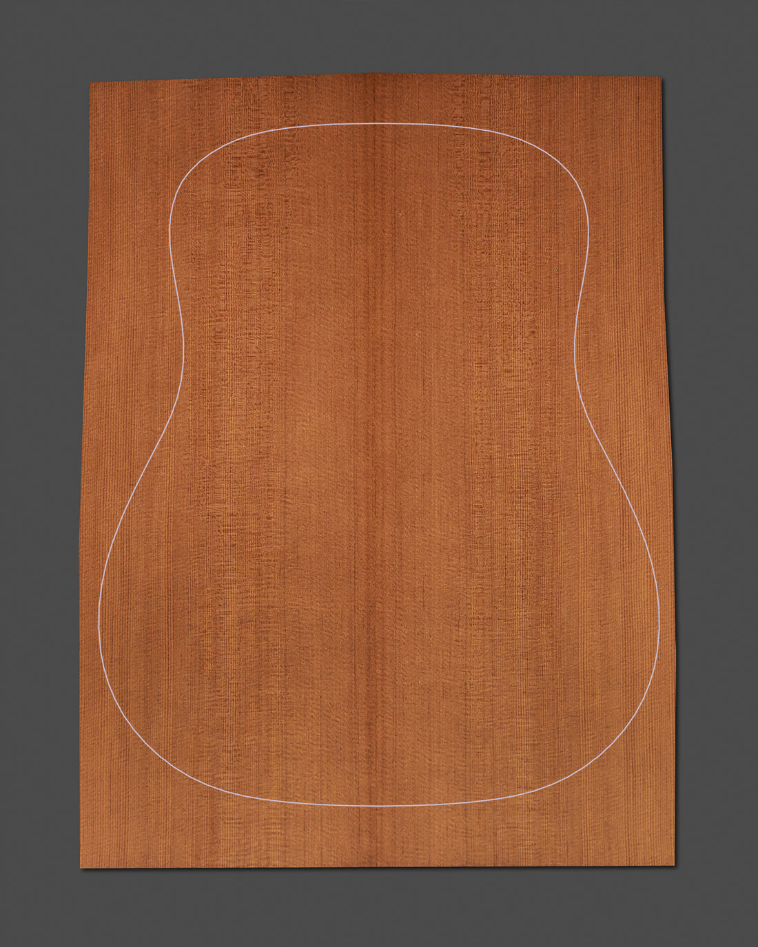 Premium thermally modified soundboard with optimized acoustic properties and a warm hue. Designed for high-performance guitar construction.