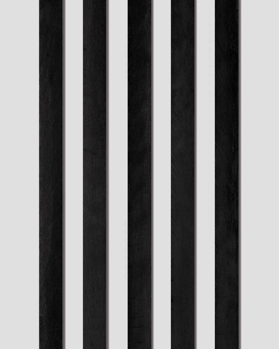 Five ebony binding strips with deep black tone and smooth matte finish. Rich, even colouring across all strips.