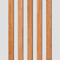 Five plain koa wood binding strips in varying grain patterns, showcasing natural colour variation and subtle figure. Ideal for adding a warm, traditional look to acoustic guitars.
