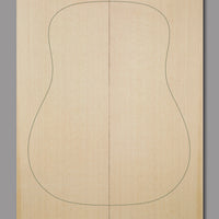 Sonically graded Lutz spruce top with uniform grain and warm, creamy colouring. Ideal for powerful, balanced acoustic tone.