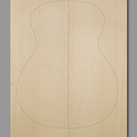 Lutz spruce guitar top with soft golden tone and evenly spaced grain. A traditional soundboard for warm acoustic tone.