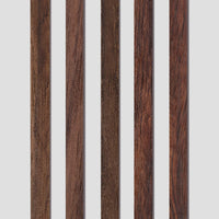 Close-up of five Indian rosewood binding strips showcasing the rich, natural colour variation and subtle grain patterns in each piece.