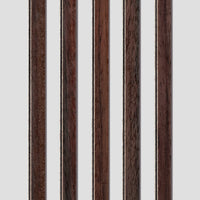 Five rosewood binding strips with white and black purfling detail, highlighting precise lamination and visual contrast for decorative guitar edges.