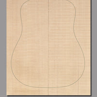Premium Sitka spruce top, slipmatched to highlight soft variations in texture and tonal depth.