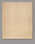 High-quality Sitka spruce soundboard, bookmatched for symmetry, straight grain, and tonal clarity.