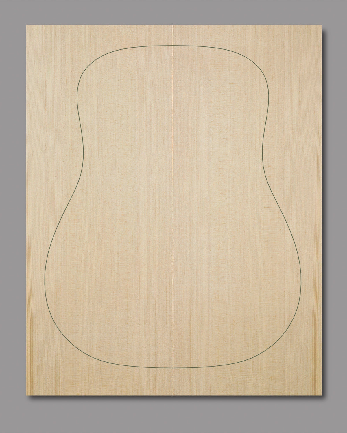 AAAA Lutz spruce guitar top with a light amber sheen and linear grain, designed for superior sustain and clear articulation.