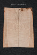 Flamed maple guitar top with a tight, symmetrical curl pattern and a light golden hue. Darker grain accents add contrast.