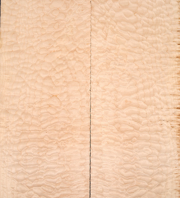 Quilted maple back and side set with intense, rippling figure and creamy coloration. Ideal for crafting high-end acoustic or electric guitars.