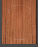 High-quality redwood guitar soundboard with straight grain and warm reddish-brown tones. Ideal for enhancing tonal richness.