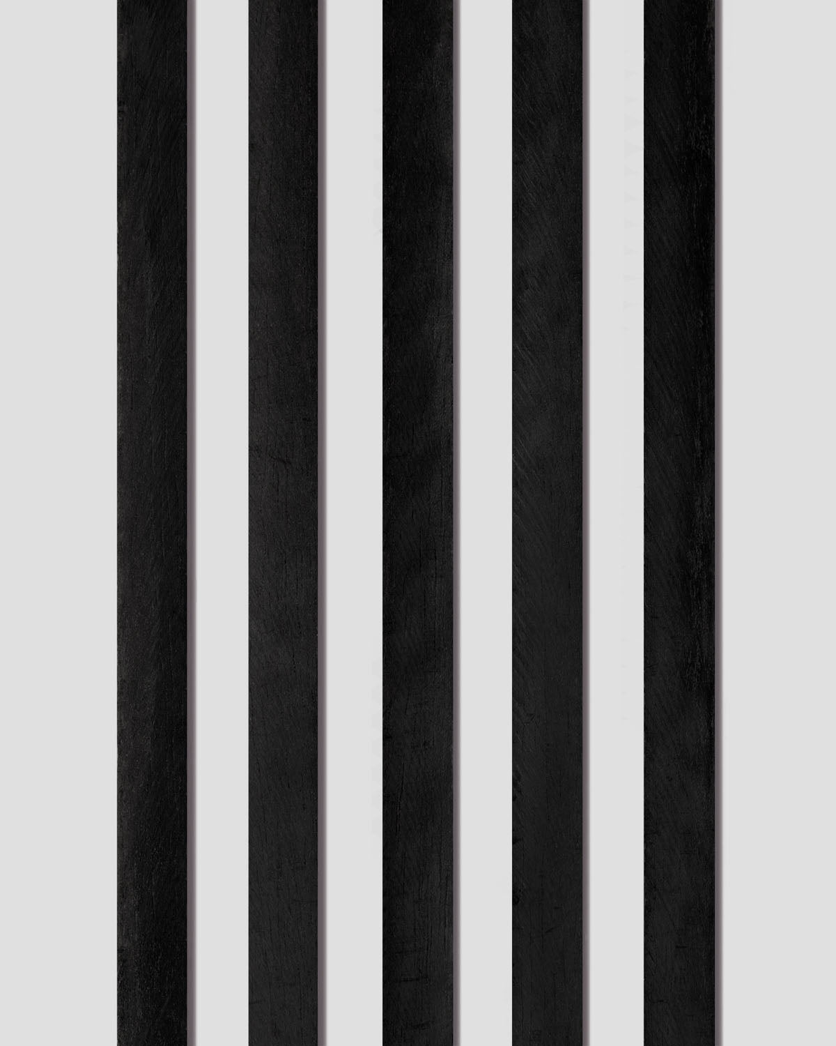 Five ebony binding strips with deep black tone and smooth matte finish. Rich, even colouring across all strips.