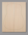 Dreadnought-size Lutz spruce guitar top with straight grain and light tan hue. Traditional tonewood with responsive tone.