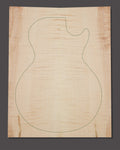 Flame maple guitar top with high-definition curl and tight figuring. Symmetrical grain and a hint of darker edge figure on both sides.