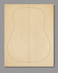 Bookmatched Sitka spruce soundboard with subtle crossgrain shimmer, optimised for balance between clarity and sustain.
