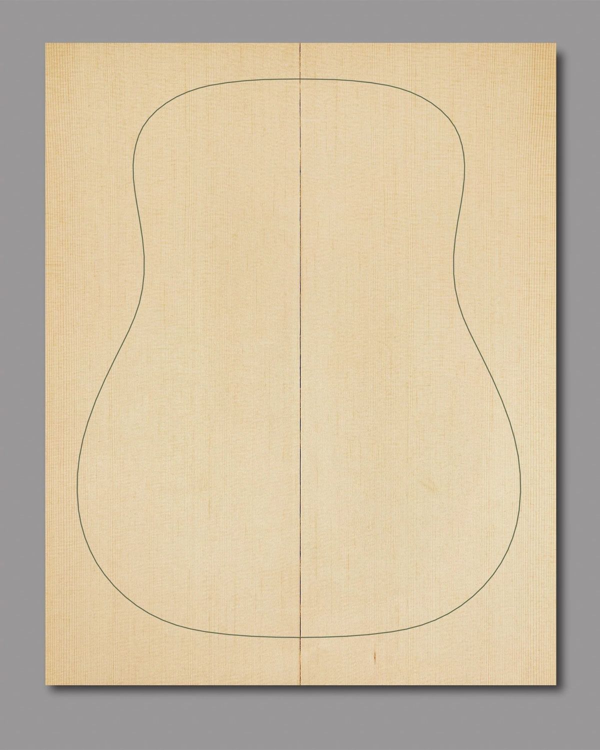 Natural Sitka spruce soundboard with clean lines and a warm, honeyed hue, engineered for tonal depth and responsiveness.